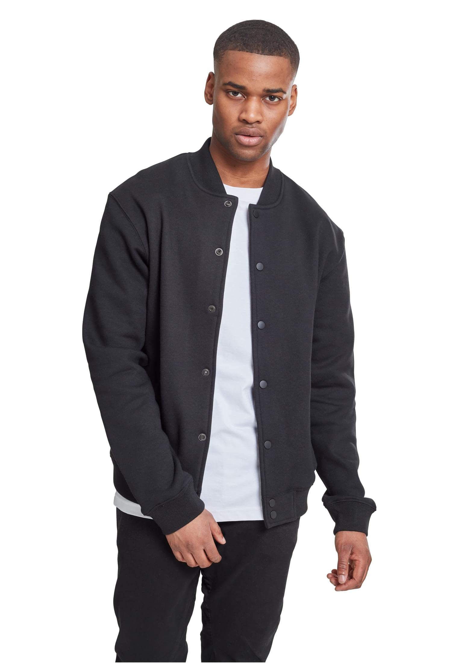 Urban Classics CazadoraTipo universitario Hombre Chaqueta Universitaria negro-blanco