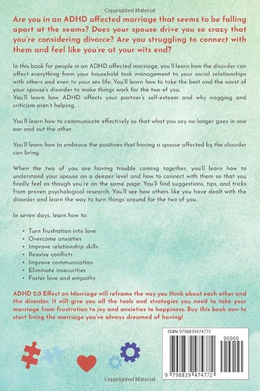 Adhd 2 0 Effect On Marriage Target 7 Days Turn Anger Into Love Overcome Anxiety In Relationship Couple Conflicts Insecurity In Love Improve Psychic Abilities Adhd 2 0 For Adults Hampton Margaret Amazon Com Books