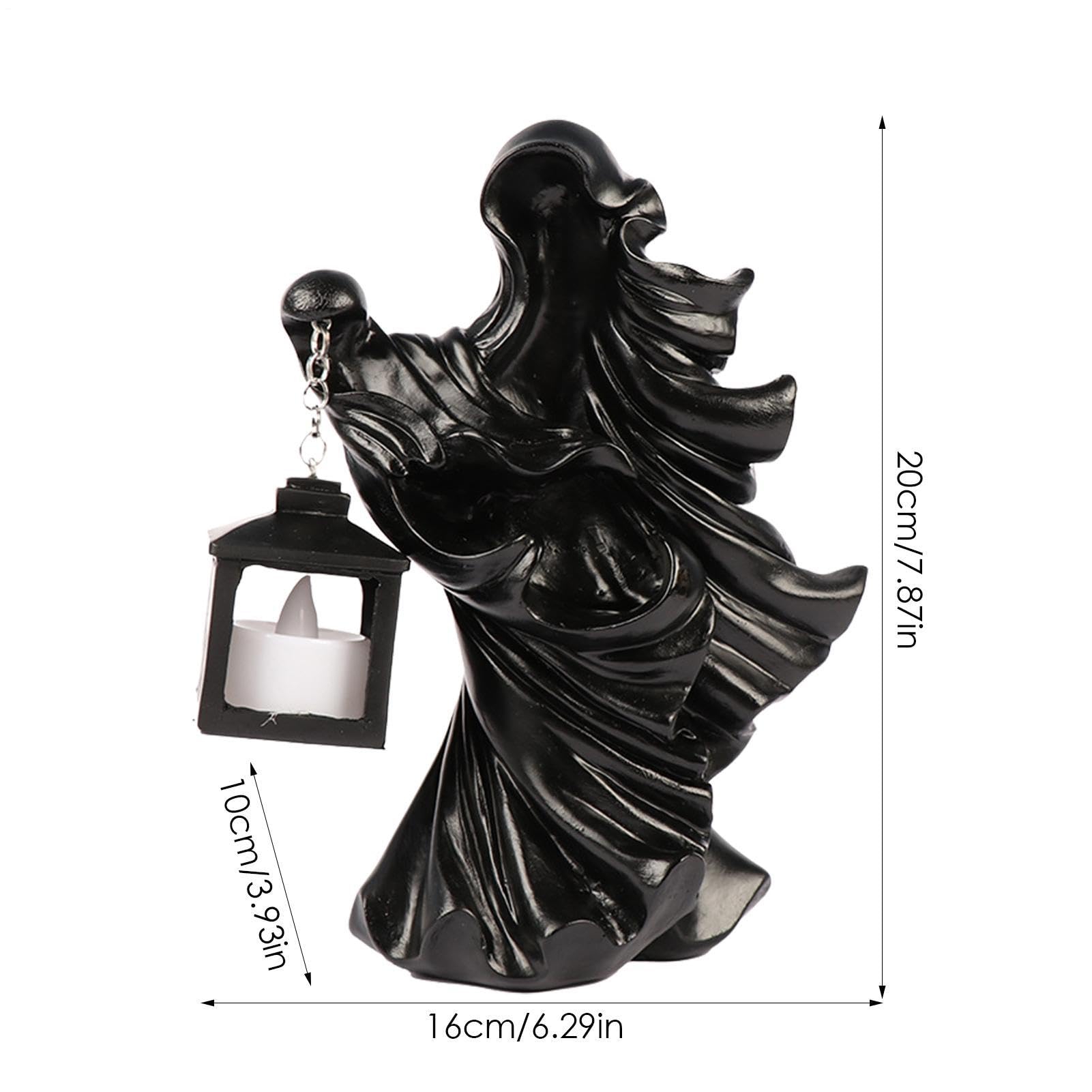 Figurka Halloween piekła posłaniec dekoracja patio z latarnią LED