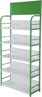 5 Tier Multi-Functional Shelf with Signboard for Convenience Store | Soda Can Organizer and Oil Display Rack with Heavy-Duty Metal Iron Frame for Kitchen Office Living Room