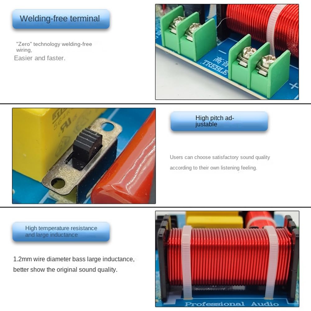 2 PC PA-2A Altoparlante A 2 Vie Crossover Alti + Subwoofer per Puri 450W Divisore di Frequenza Filtri PCB Fai da Te + Componenti Elettronici Fai da Te per la Casa