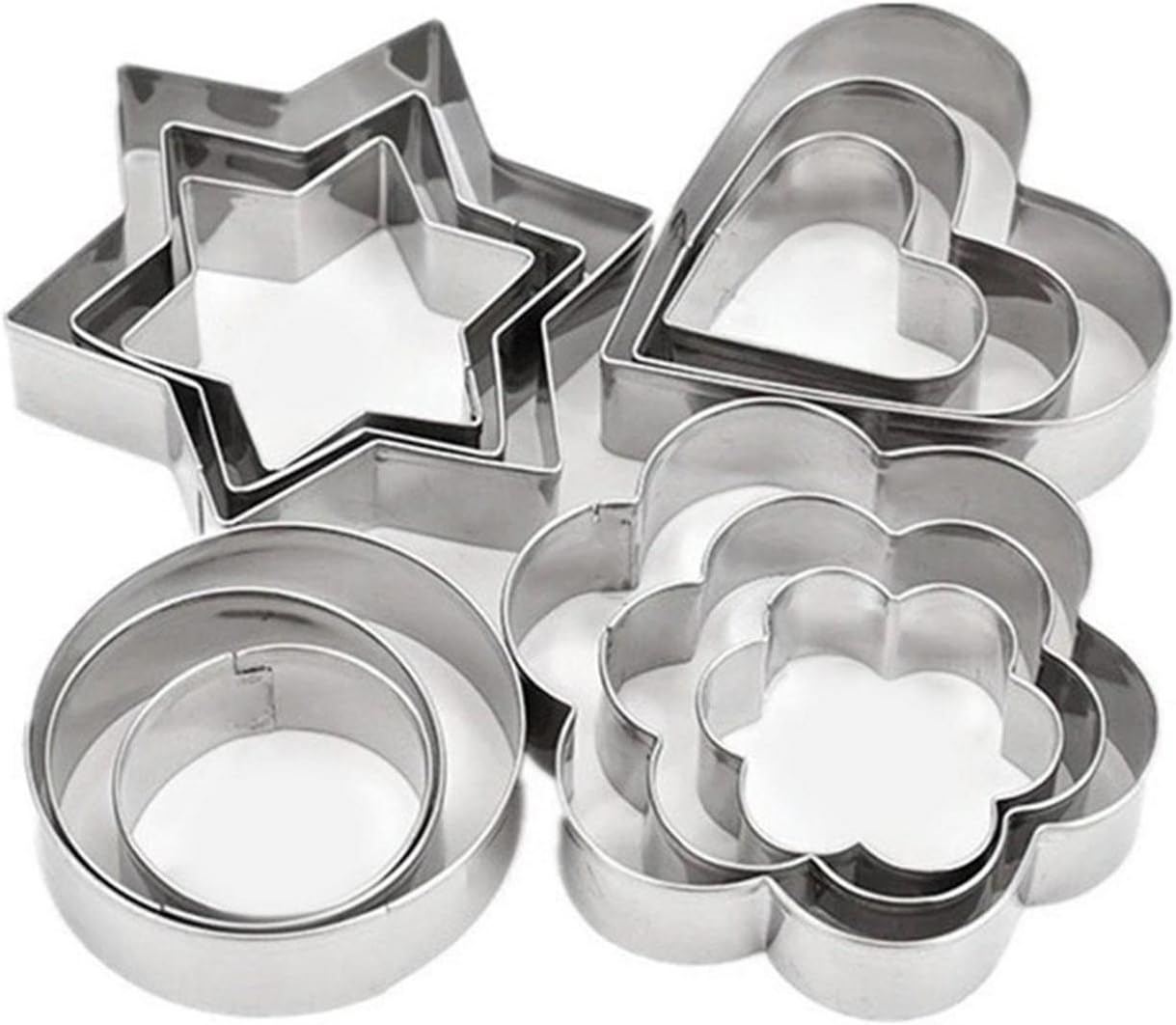 Lot De 30 Mini Emporte-Pièces Géométriques En Acier Inoxydable - Formes Variées Pour Biscuits & Pâtisserie