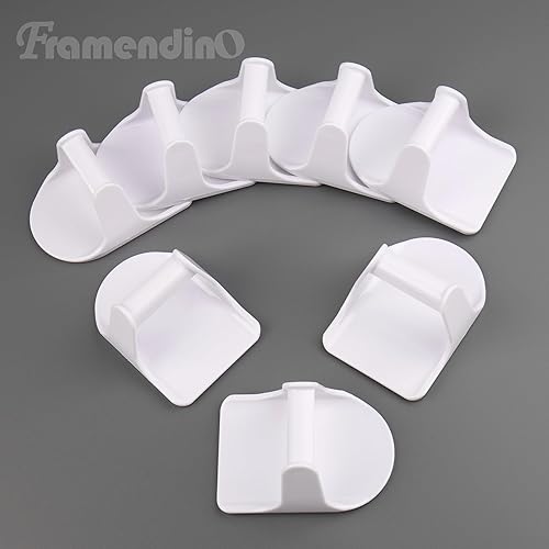 Miniatura 4 de Framendino, Paquete de 8 ganchos para botellas de montaje en pared, ganchos adhesivos para superficies de gabinete de cocina