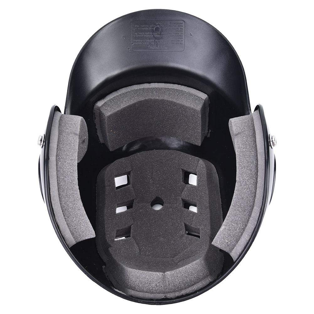 【𝐍𝐞𝒘 𝐘𝐞𝐚𝐫 𝐃𝐞𝐚𝐥𝐬】 Luftloch am oberen Wimperhelm, Sport-Baseball-Wimperhelm-Schutzausrüstung mit Bügel für Erwachsenen Kind-Jugendlichen(schwarz)