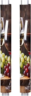Red Wine Glass Grapes Refrigerator Door Handle Covers Set of 2 Kitchen Appliance Handle Covers Protector for Fridge Microwave Stove Oven Dishwasher