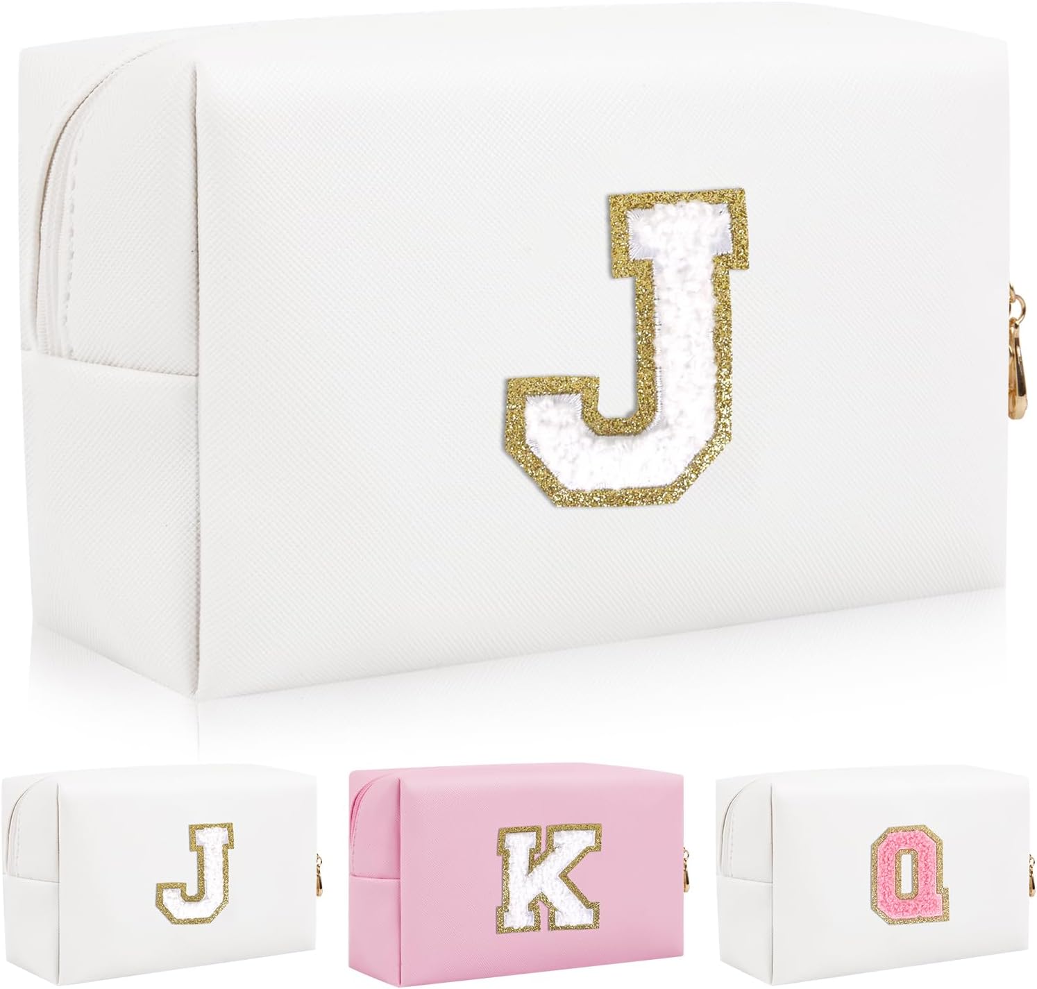 Personalized Preppy Initial Makeup Bag – Waterproof Personalized Preppy Initial Makeup Bag – Waterproof
