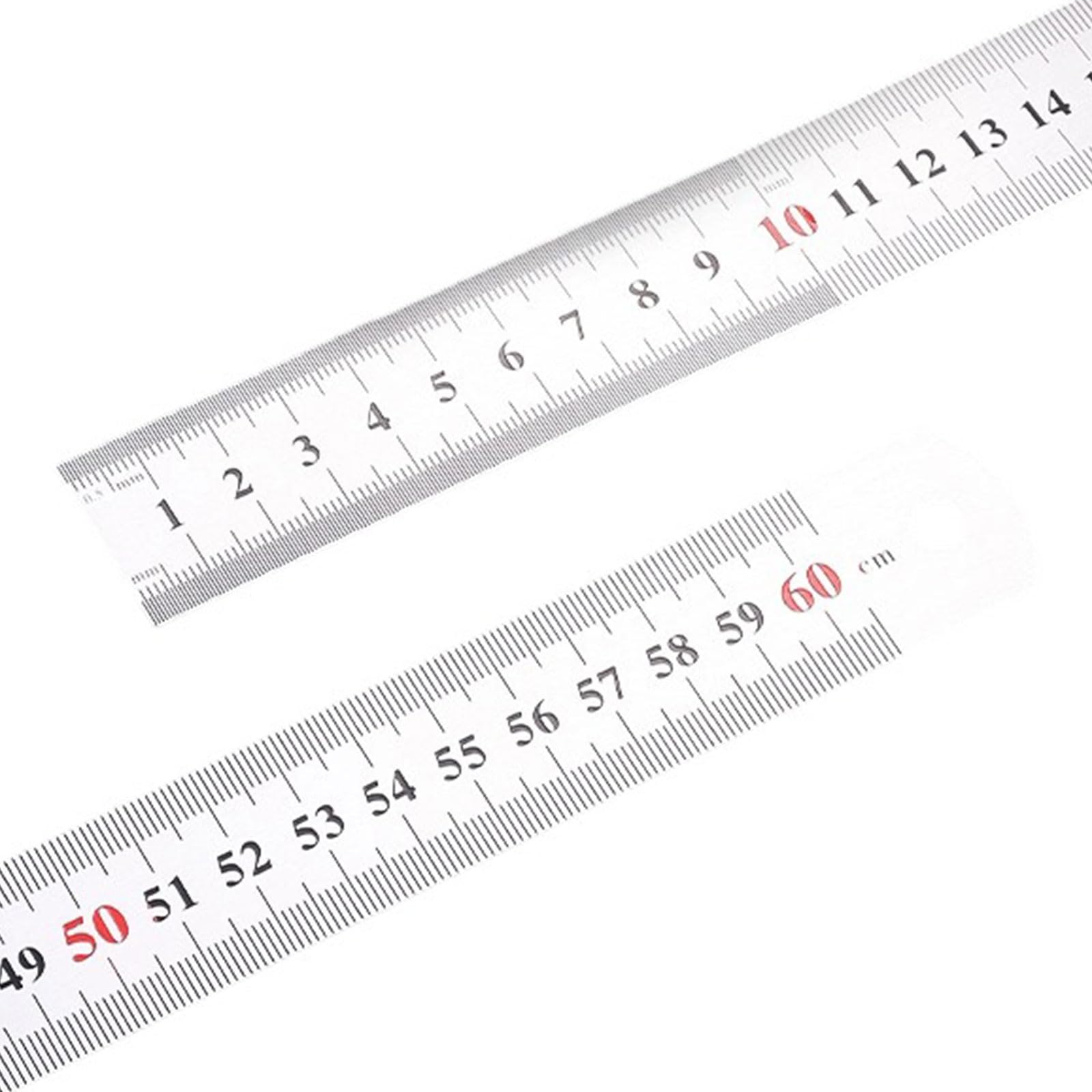 Woedpez 60Cm Stainless Steel Ruler Math Drawing Geometry Drafting With Inches Centimeters Scale For Drawing Measuring Stainless Steel Measuring Tool