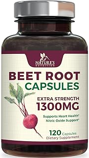Beet Root Powder Capsules - Supports Athletic Performance, Digestive Health, Immune System - Nature's Beet Root Extract Supplement 1300mg per Serving - Vegan, Gluten Free, Non-GMO - 120 Capsules