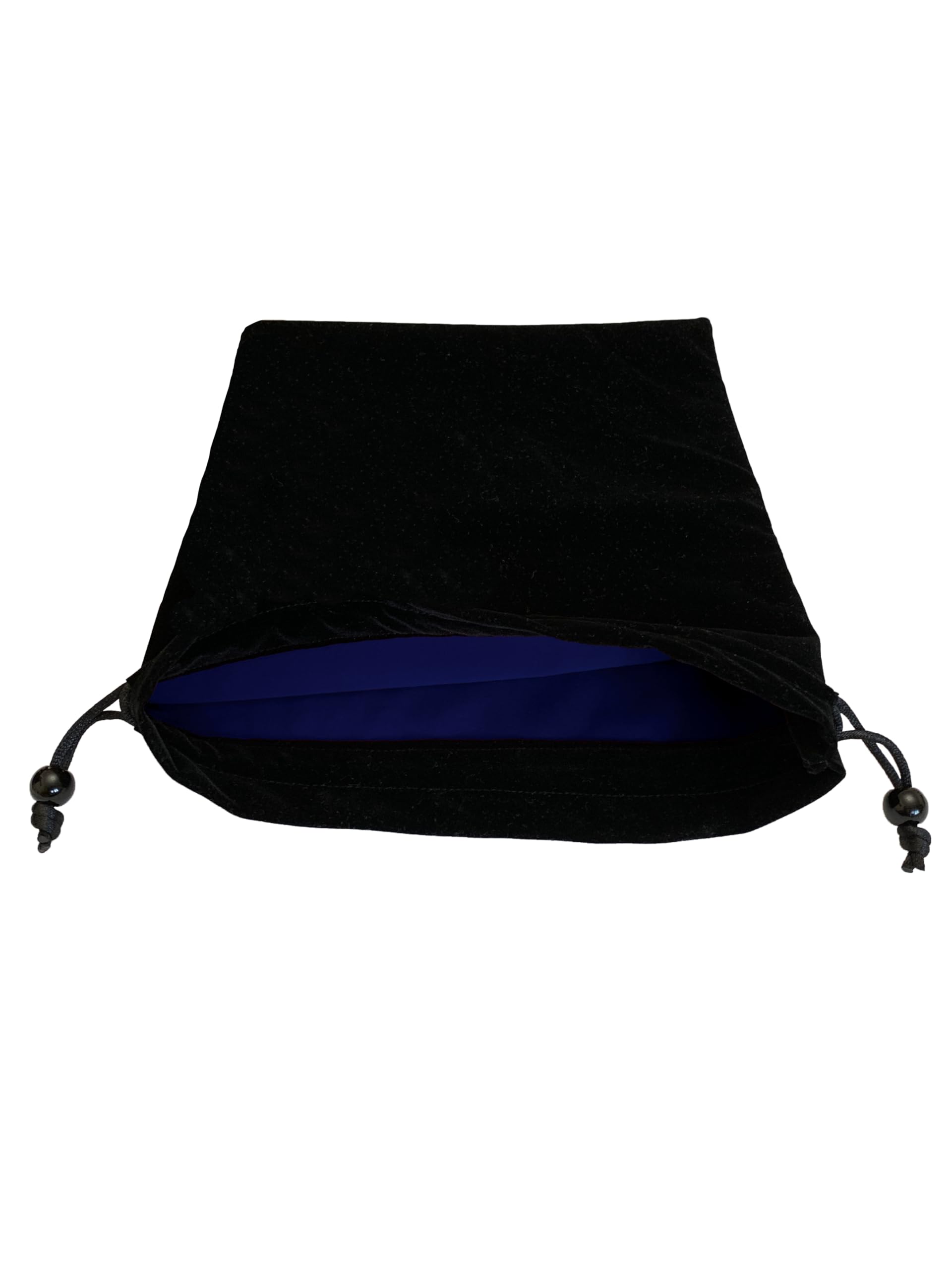 EFENDIZ Large Black Velvet Drawstring Pouch, Blue Velvet Lining Inside,11 x 13.5 inches. Great Bag for Gifts, Makeup, Jewelry, Game Accessories