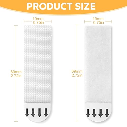 Miniatura 2 de Tiras para colgar cuadros, resistentes, 20 pares (40 tiras), ganchos adhesivos para paredes, colgar fotos sin clavos, sin daños, sin recambio de