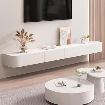 zaqiming TV Schrank H ngend TV Lowboard mit 2 Schubladen Fernsehschrank f r das Wohnzimmer und SchlafzimmerGr en und Farben erh ltlich