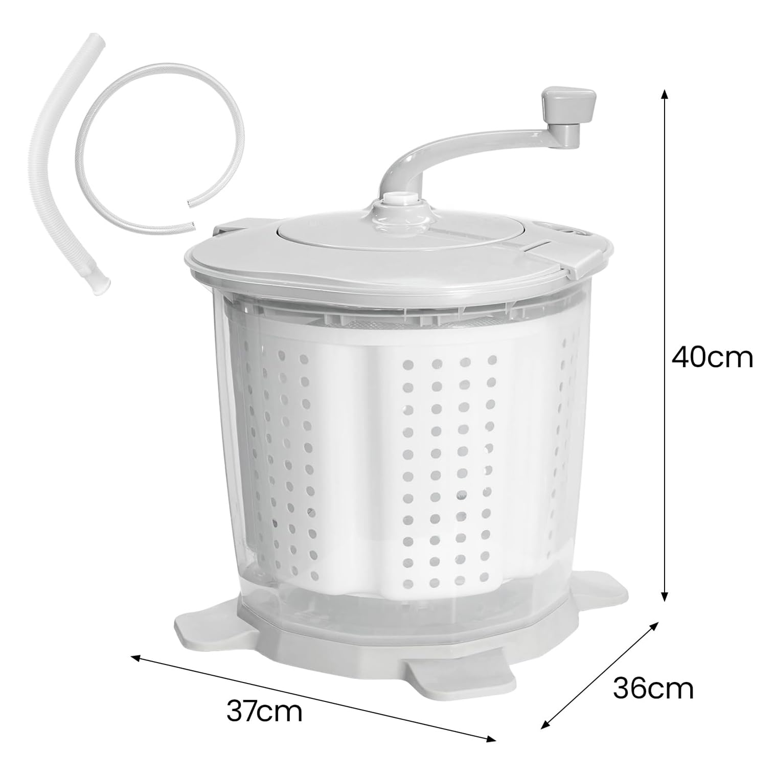 Lavatrice Manuale Con Cestello Di Disidratazione Rimovibile, Mini Lavatrice Portatile A Manovella E Centrifuga, Lavatrice 2 In 1, Non Richiede Elettricità, Per Appartamento Dormitorio