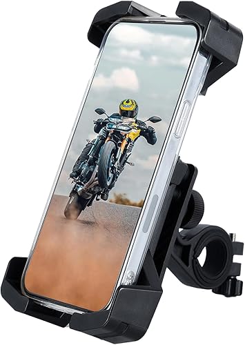 Soporte de teléfono para motocicleta, soporte para teléfono de bicicleta, scooter universal para manillar de motocicleta, abrazadera de teléfono
