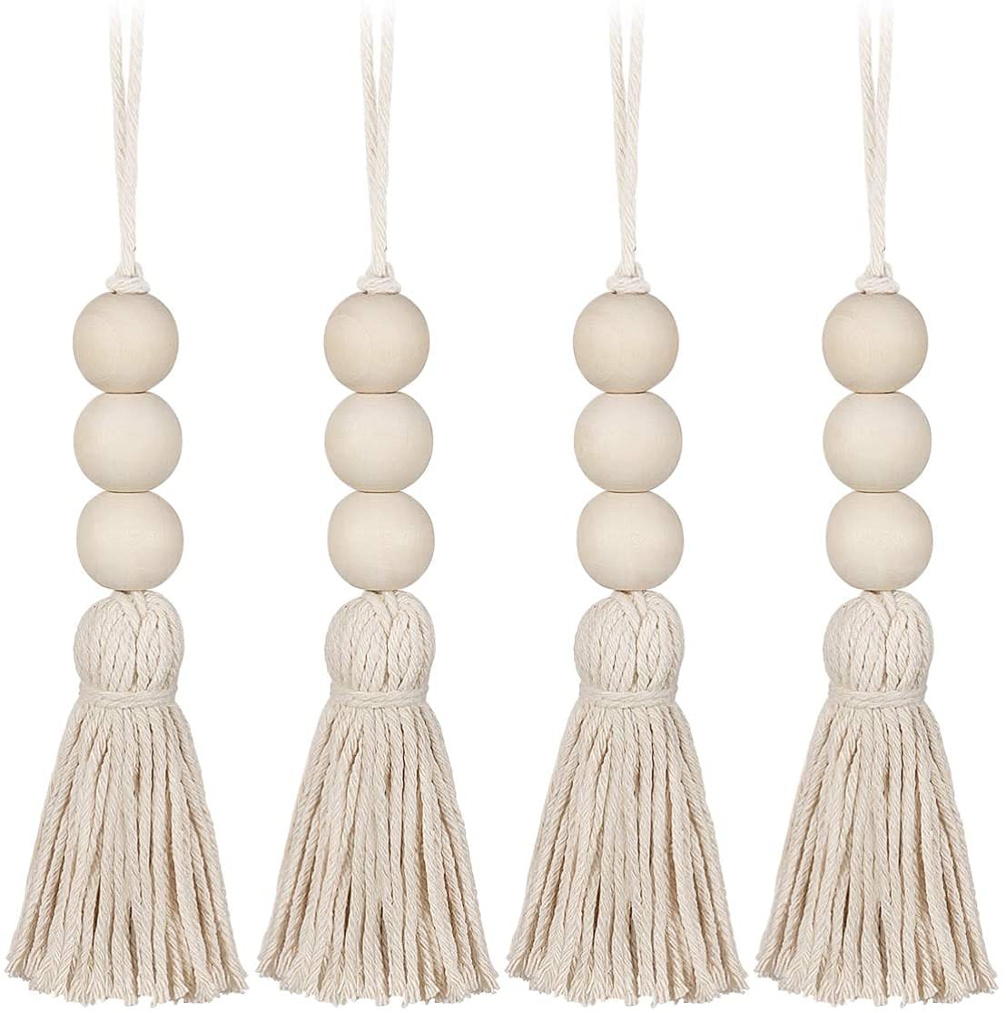 LATRAT Wooden Tassel Beads Ornament