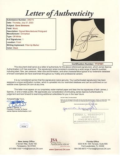 Miniatura 3 de Gene Simmons Signed Autograph Pink Acoustic Guitar A with James Spence Authentication JSA COA - KISS - Hotter than Hell Dressed to Kill Destroyer