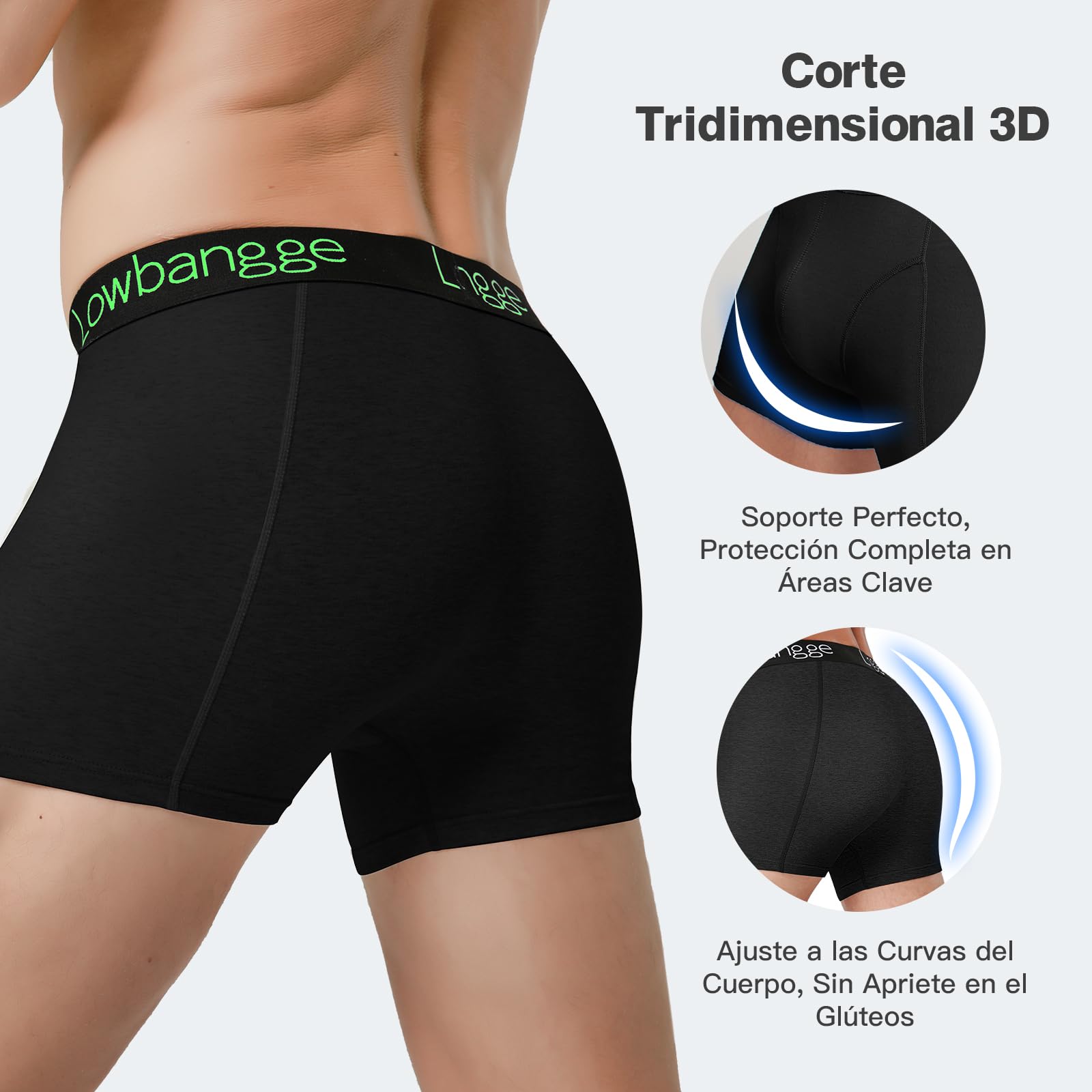 Calzoncillos Hombre Boxer, Pack de 9 Unidades, Algodón de Alta Elasticidad, Suaves y Cómodos, Piernas Alargadas, Ajuste Cercano y Antirollo