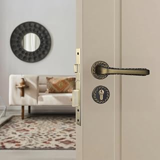 Godrej Mortise Lock | Handle Lock Set for Main & Bedroom Door| Arsa Bel Rose Handle | 240 mm Eco Lock Body | 70 mm Eco Pin Price In India