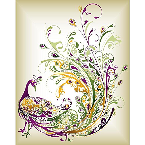 Pitaara Box Peacock Canvas Painting | MDF Wood Mounting Frame 12 X 15.2 Inch (30 X 39 Cms) For Rs. 65 @ 95 %