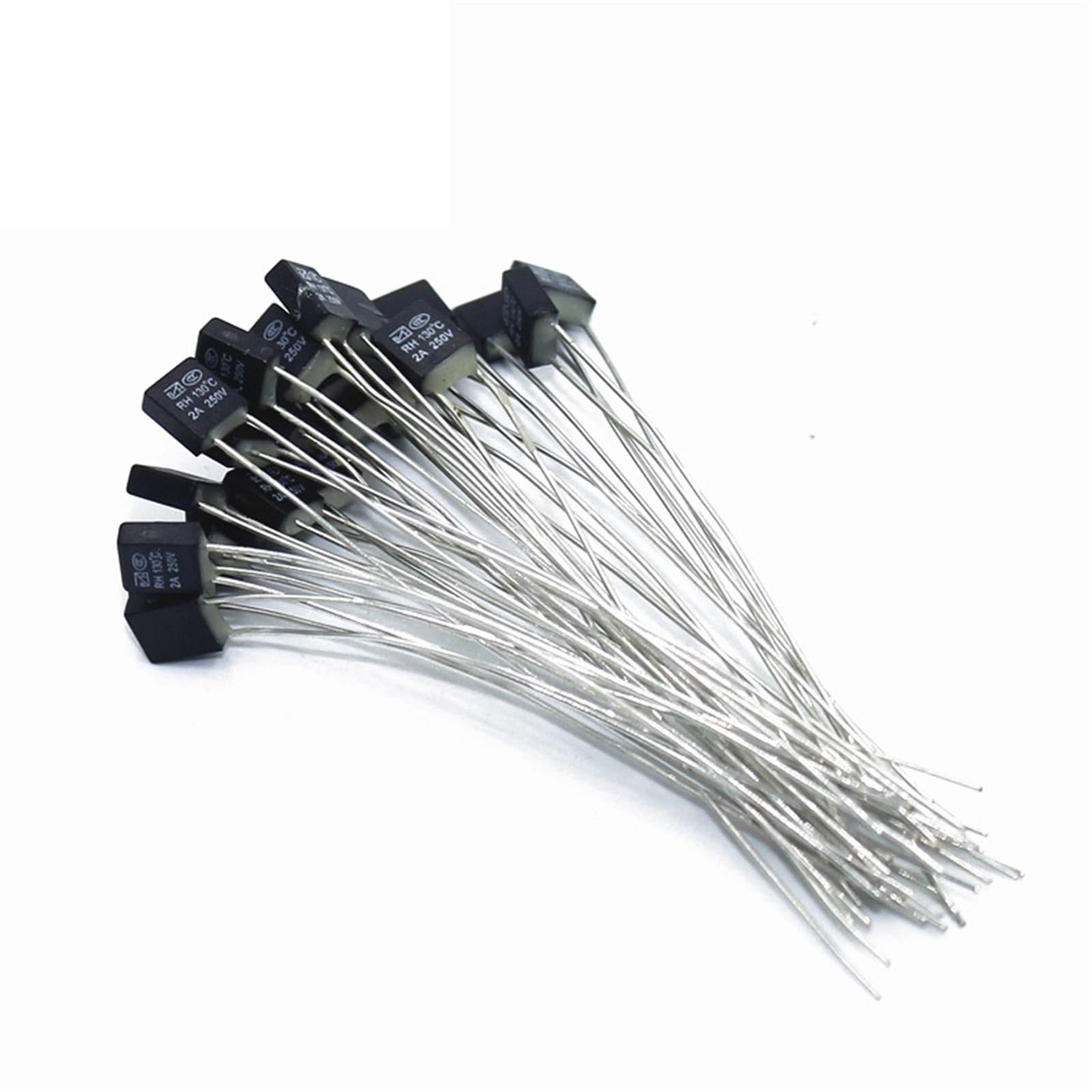 500PCS RH 92 95 102 105 115 120 125 130 135 140 145 150 Grad Thermosicherung RH Temperatursicherung 2A 250V Lüftermotor Thermosicherung(Size:RH105 Degree)