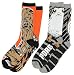 Star Wars Porg and Chewbacca Men's Crew Socks 2 Pair Pack Shoe Size 6-12 (Porg/Chewbacca)
