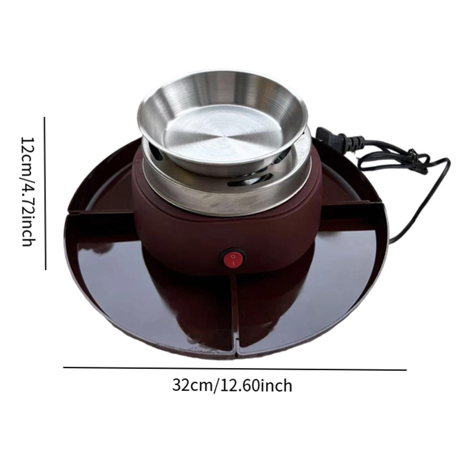 Kit para hacer s'mores y 1 placa para derretir malvaviscos, tostador eléctrico para hacer s'mores para cumpleaños, y interiores, Marrón Rojizo