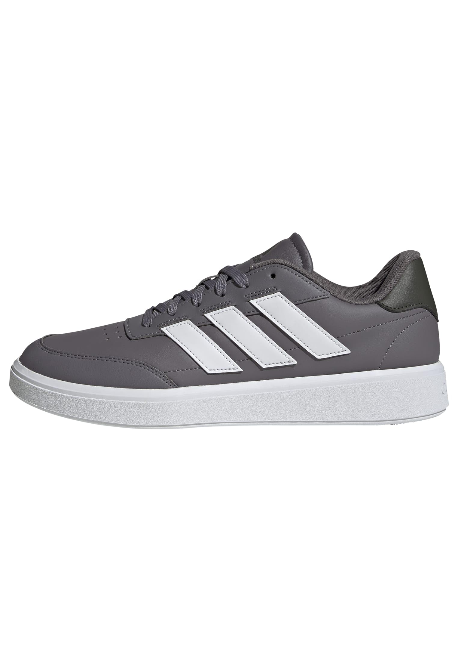 adidas Men's Courtblock Shoes, Trace Grey/FTWR White/Shadow Olive, 7.5 UK