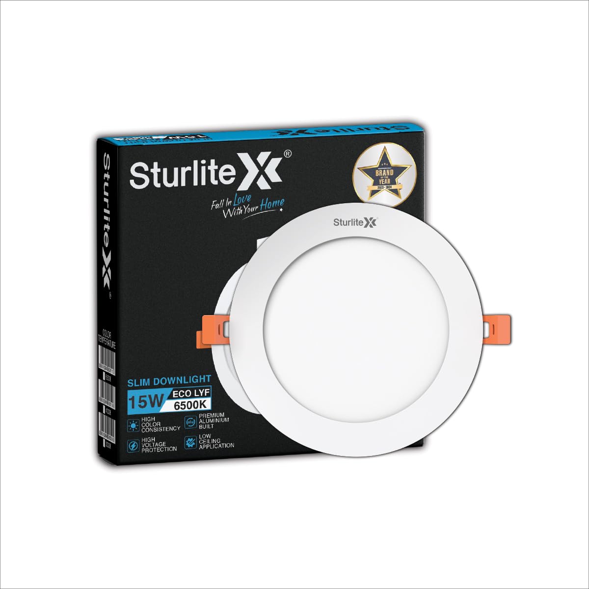 Sturlite Eco LYF 15W Round LED Downlight| 6500K Cool White Color Temperature| 1200 Lumens with CRI Tech for Various Ceiling Types and Rooms - (Pack of 1)-image-24
