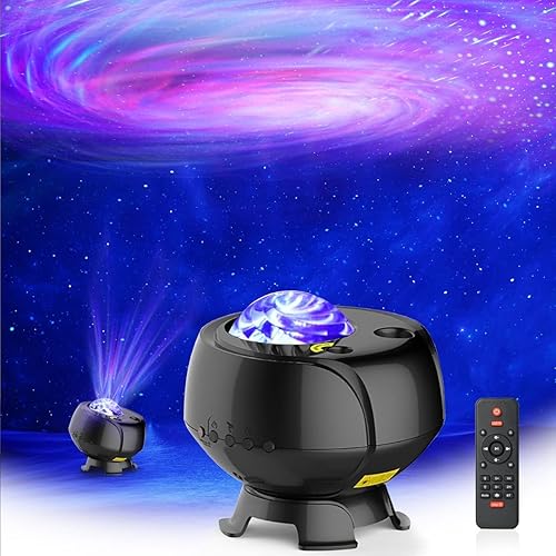 RHM Proyector Galaxy 2.0 Galaxy Star Proyector de luz nocturna con control remoto y altavoz de música Bluetooth para niños, adolescentes y adultos,