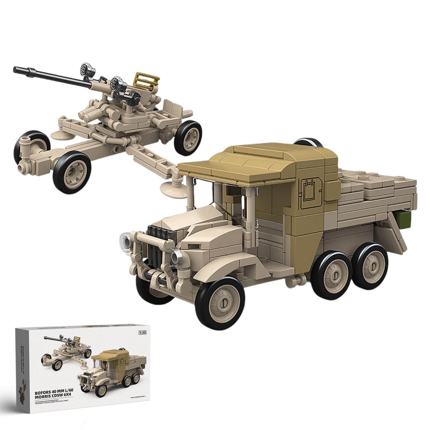 Pasyru Technik Military Tank Building Blocks Kit, 402 PCS 1 : 32 Military Brick Model Set, Army Tank Building Block Construction Model Kit, Compatible with Major Brands