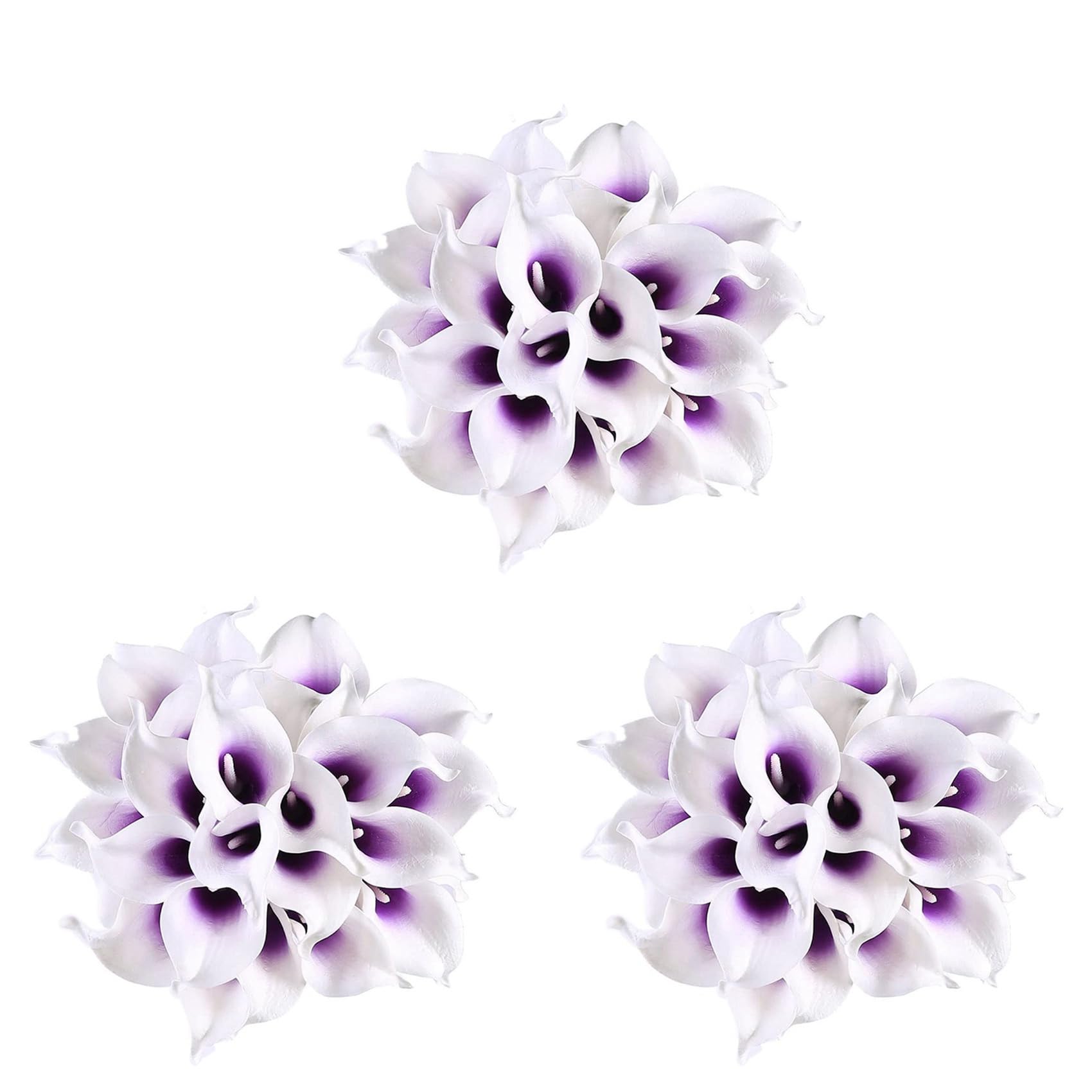 Vjsujehgy 72Pcs Artificial Calla Lily Flowers for DIY Centerpieces Home Decor(in White)
