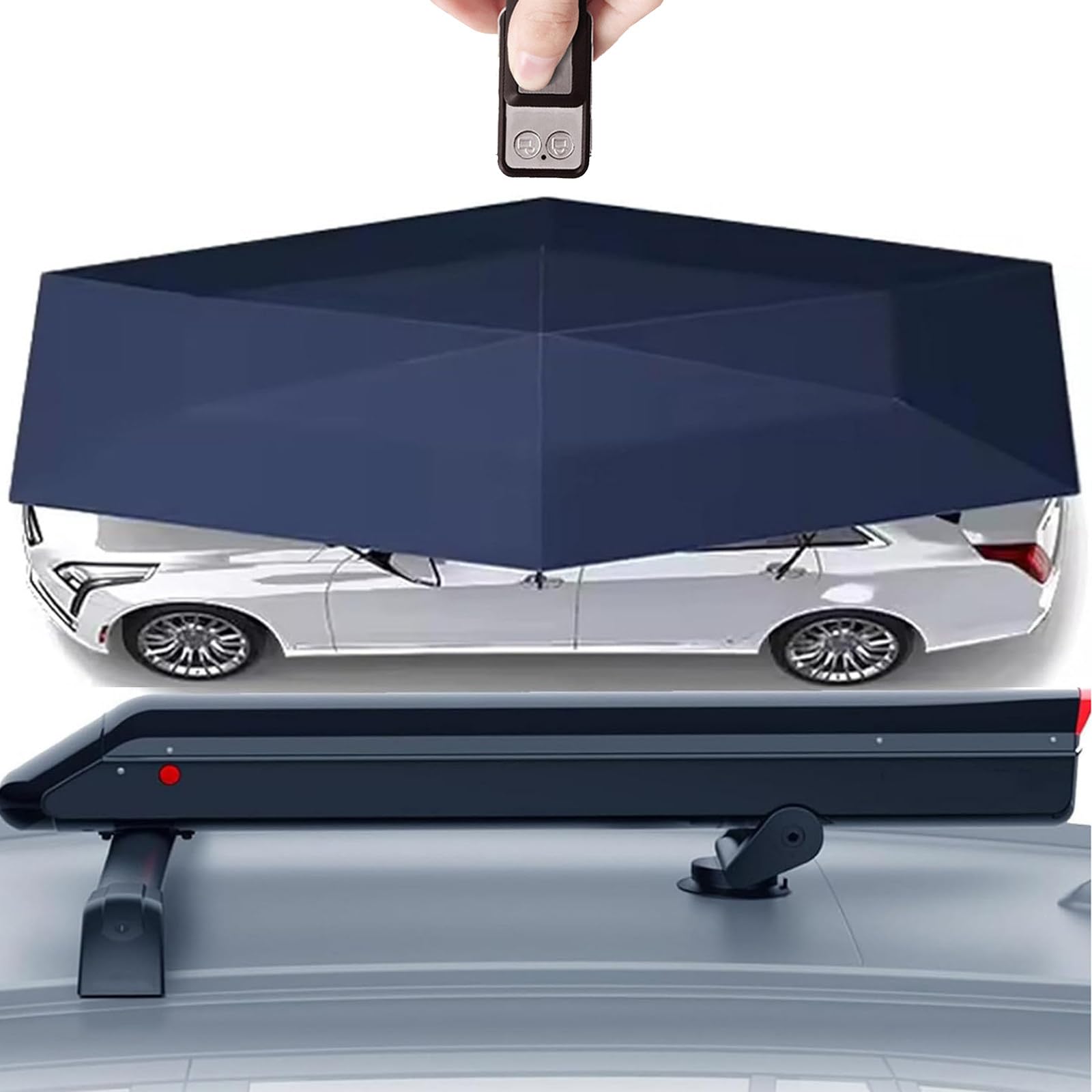 Tienda De CampañA Para Techo De Coche | Tienda De CampañA Plegable Para Coche | Cochera MóVil De La Tienda Del Coche De Los 380x270cm 5000mah | Con La Barra Del Equipaje/Control Remoto,Blue
