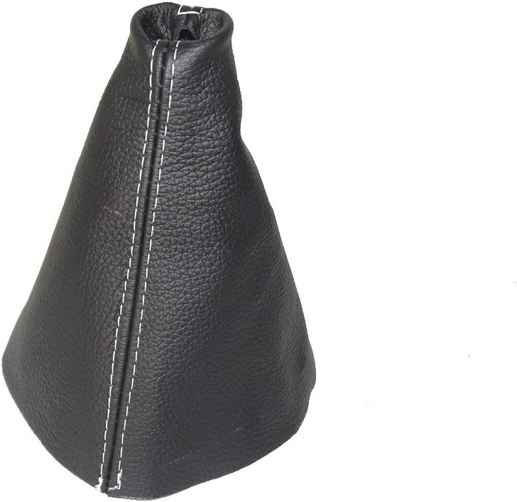 Shift Boot Compatible with Hyundai i20 Leather Various Stitching Colour Available (White Stitch)