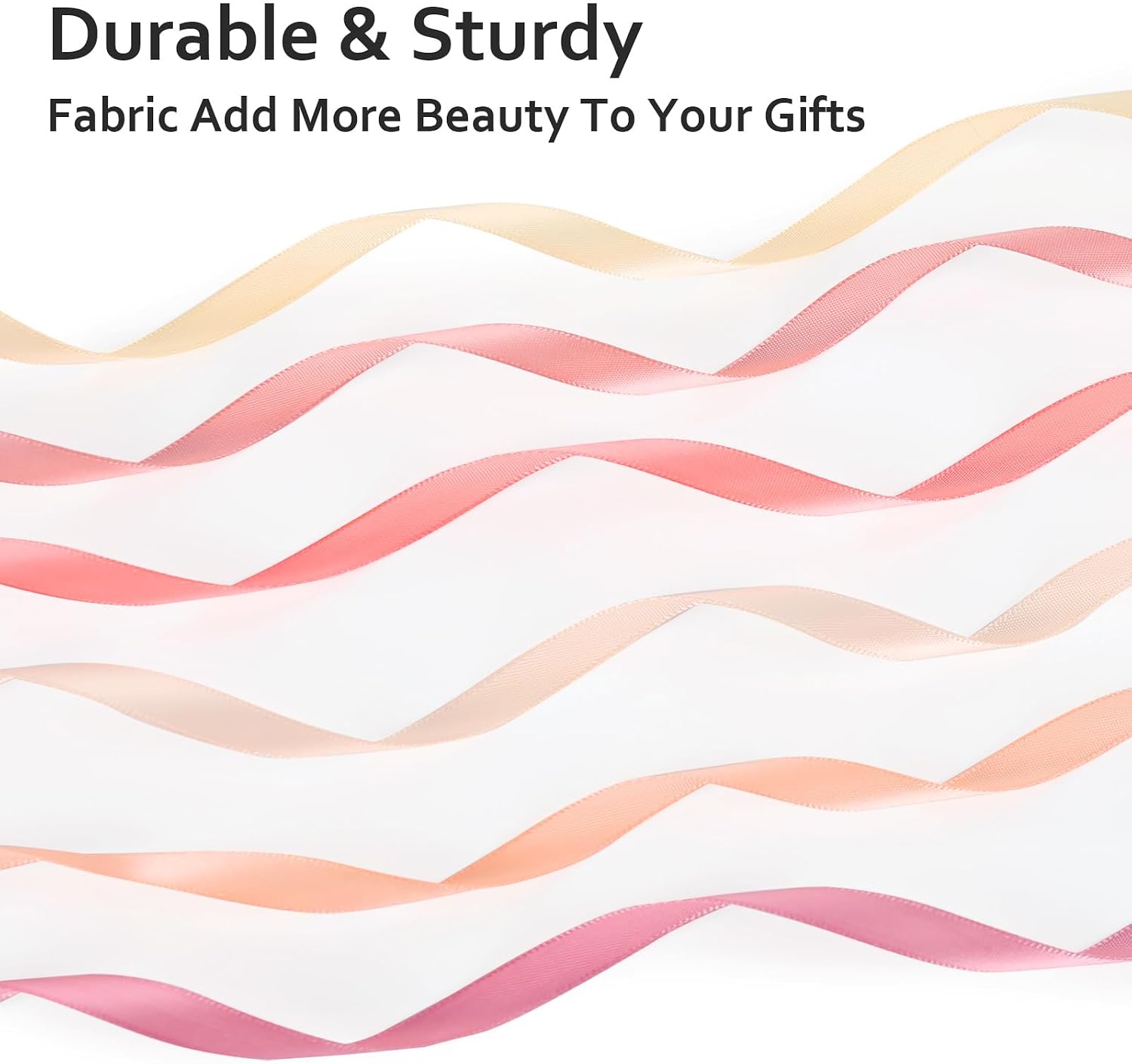 Ribbon for Gift Wrapping, 3/8 inch x 60 Yard, Thin Satin Ribbons for Crafts, Flower Bouquet Bridal Shower Wreath Hair Continuous Birthday Party Decorations (Pink Tones)