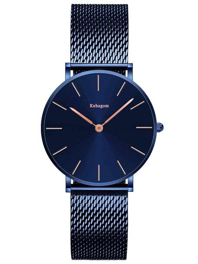 Orologio Da Donna Zwini Con Cinturino Maglia Oro Rosa - Quadrante Cielo Stellato Blu - Foto 6