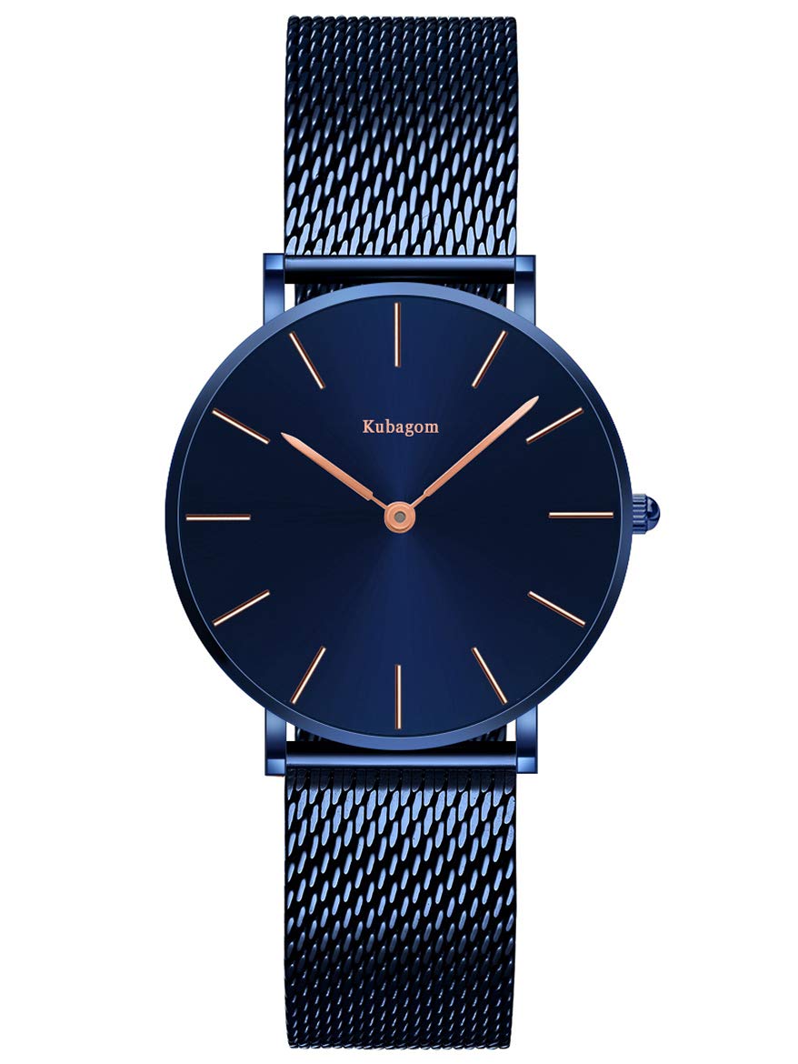 Damen Armbanduhr Analog Quarz Edelstahl Wasserdicht Mesh Ultradünne