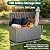 MAKE CHANGES 100 Gallon Outdoor Storage Box, Waterproof Resin Deck Box Organizer for Patio Cushion Storage, Lockable Outside Container for Garden Tools