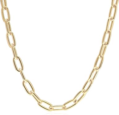 Paperclip link Chain Choker Necklace 