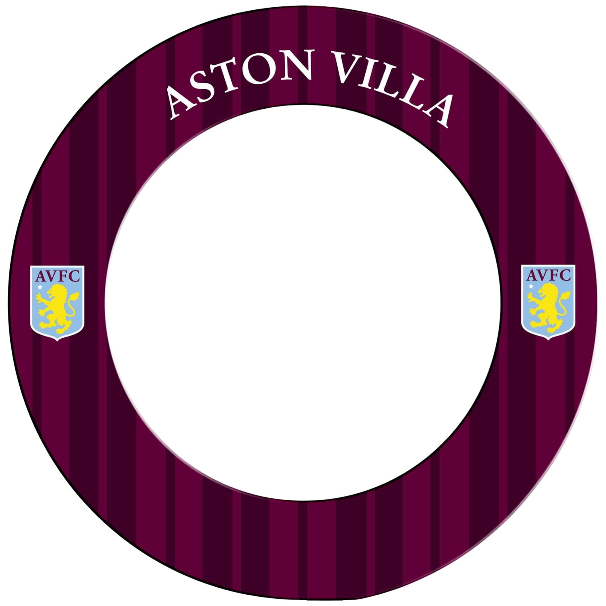 FOCO Offically Licensed Aston Villa Football Club Villans FC Dartboard and Darts Surround, Vertical Stripe, Claret/White (SU215)