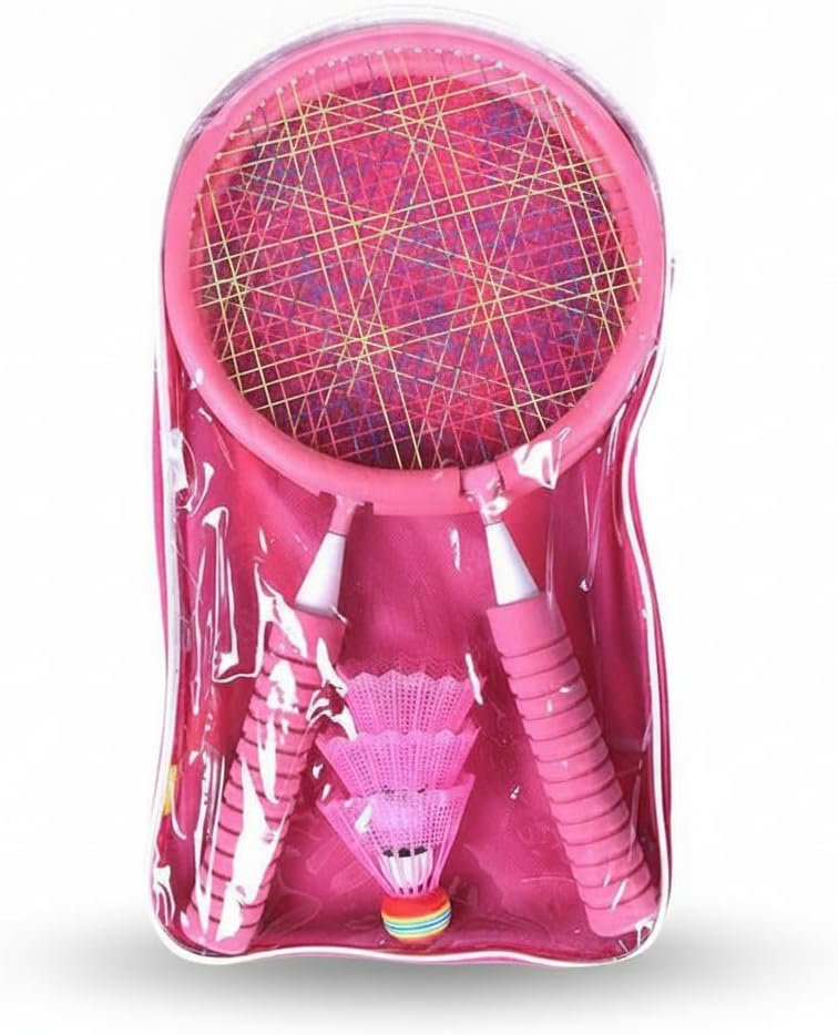 Children Badminton Rackets Set, 2 Player Indoor Outdoor Game with Rackets, Shuttlecocks & Carry Bag for Backyard Fun