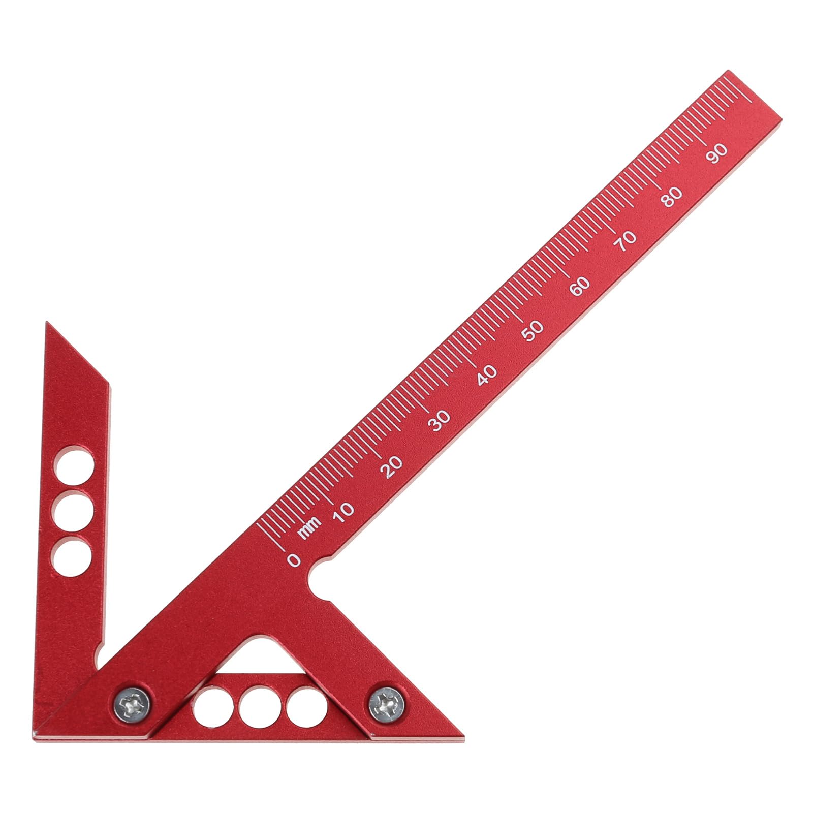 Haoyull Carpenter Square 150Mm Multifunctionalprotractor Aluminium Alloy Try Square Triangles Carpenter Square Ruler Woodworking