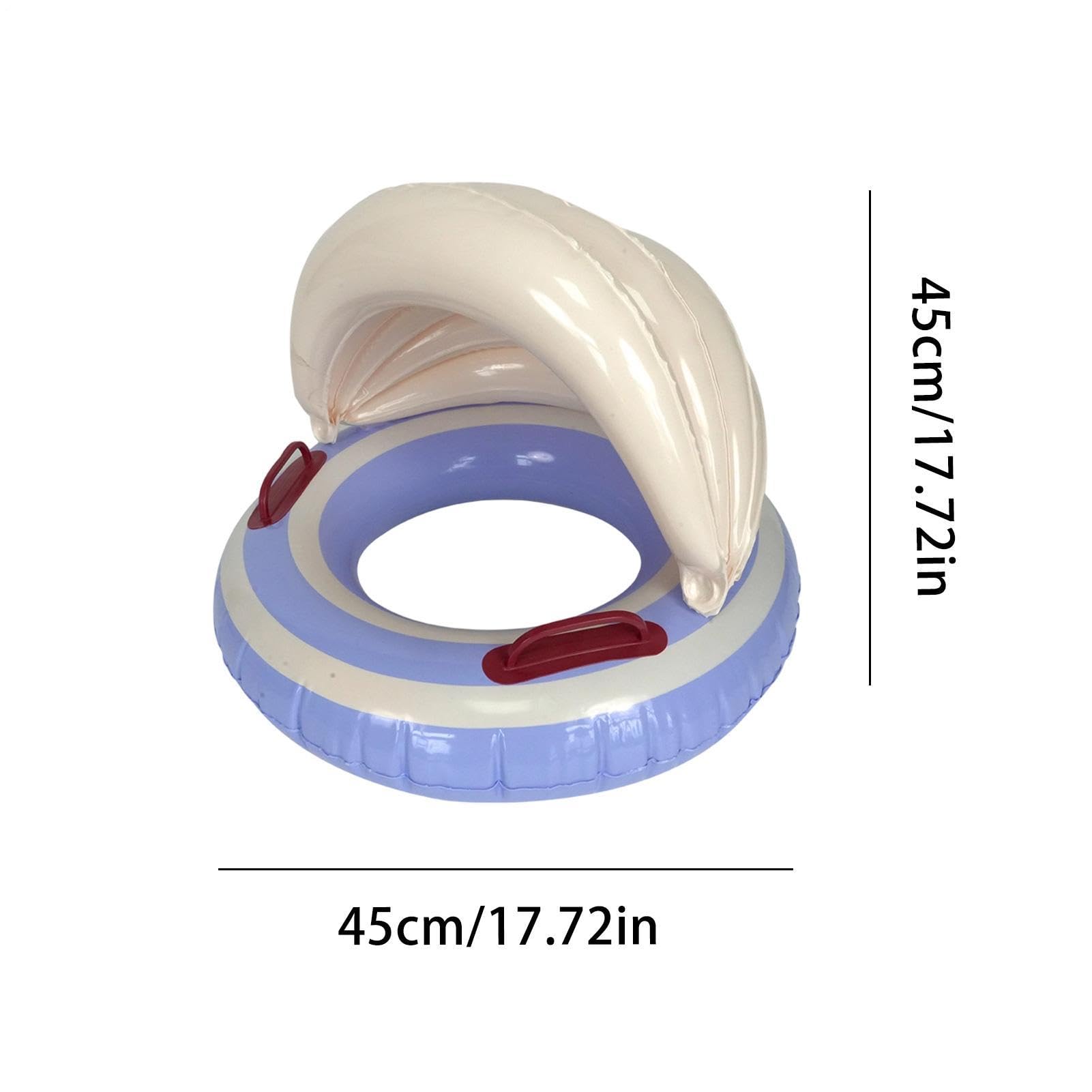 Galleggiante Da Piscina Con Tettoia Parasole - Con Maniglia Antiperdita, PVC Gonfiabile - Anello Gonfiabile | Per Relax Al Lago Giochi Da Spiaggia Feste In Acqua E Raduni Festivi
