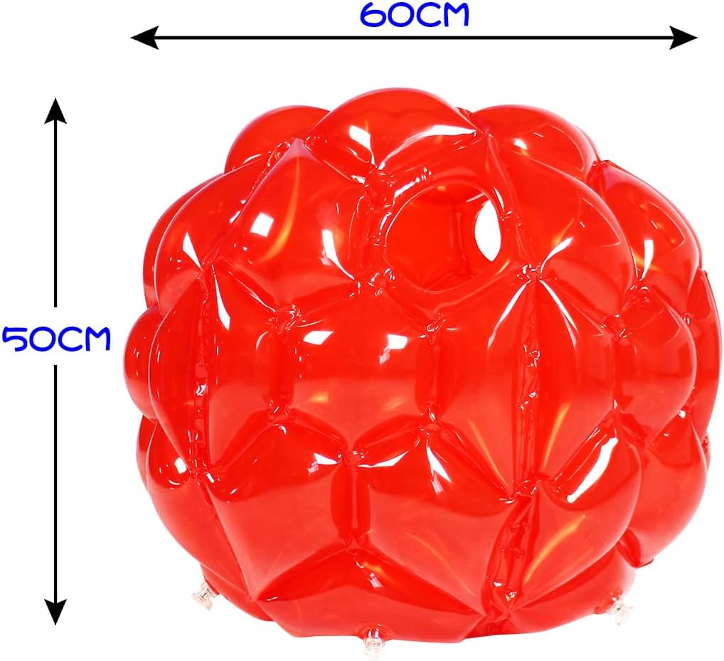 2 PC Sumo Balls for Kids, Bumper Hoper Ball for Kid, Kids Sumo Balls, Sumo Bubble Ball for Child Outdoor Team Gaming Play for 3+ Ages.60 cm,red+red.