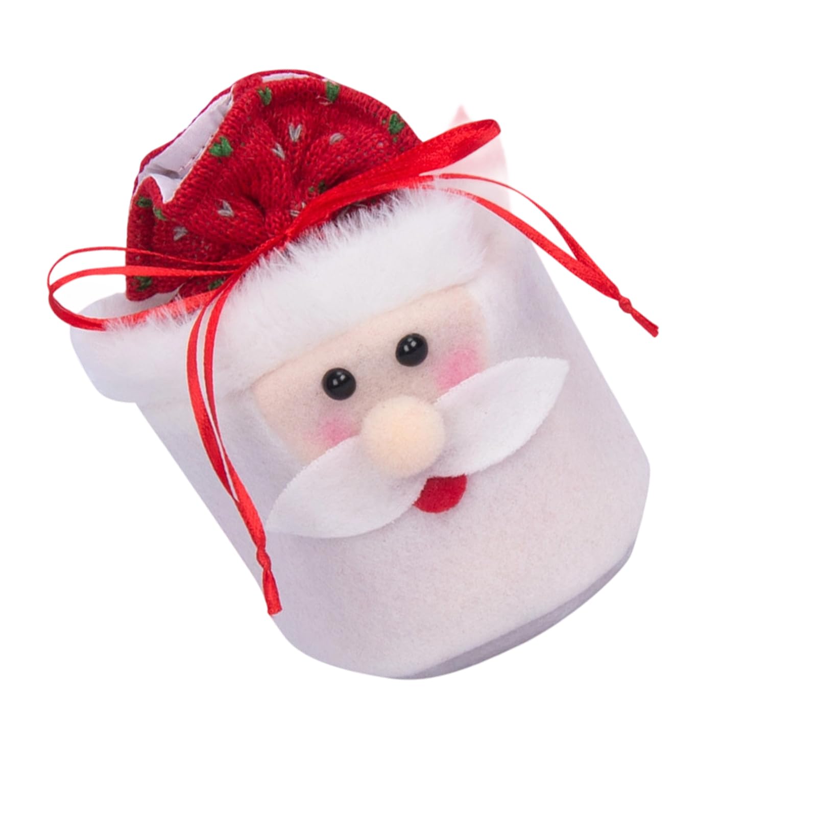 carotoe Gift Sacks Foldable Christmas Tree Decoration Storage Bag with Spacious Interior for Fruits and Small Presents Festival Fabric Candy Pouches