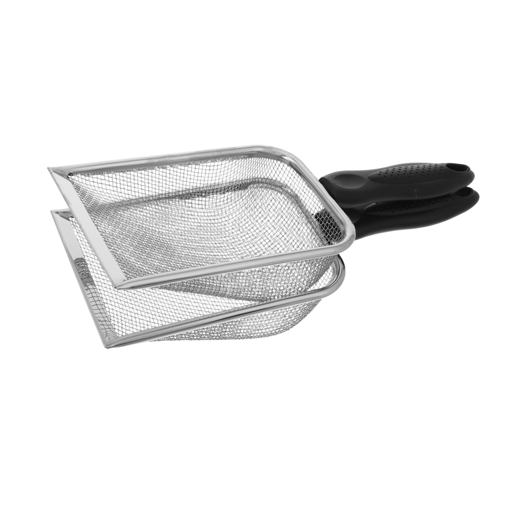 SUPVOX 2pcs Fine Metal Cat Litter Scoop Lifter for Cat Litter Box Stainless Steel Shovel for Reptile Poop Poop Scooper Sifter Shovel for Pet Supplies
