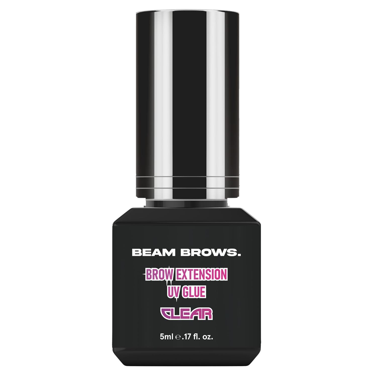 BEAMLIGHT LASHES UV Brow Extensions Glue - Fast-Curing Transparent Eyebrow Adhesive for UV Extension Systems - Flexible, Long-Lasting Hold, Smudge-Proof Finish (Clear)