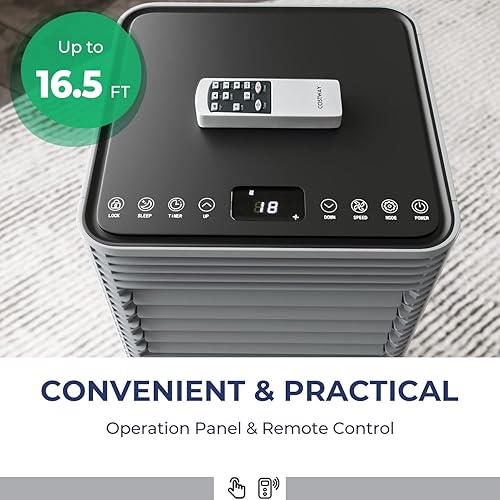 Vista 21 de COSTWAY Aire acondicionado portátil, refrigeración de CA de 10000 BTU para espacios de habitación de hasta 350 pies cuadrados, con control remoto