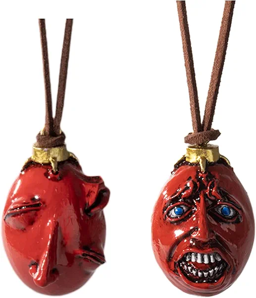 SONGCHANGJEWELRY Manga Berserkers Behelit Necklace Keychain - Brand Of Sacrifice Rune Pendant - Cosplay Accessories Set Gift for Women Men Fans