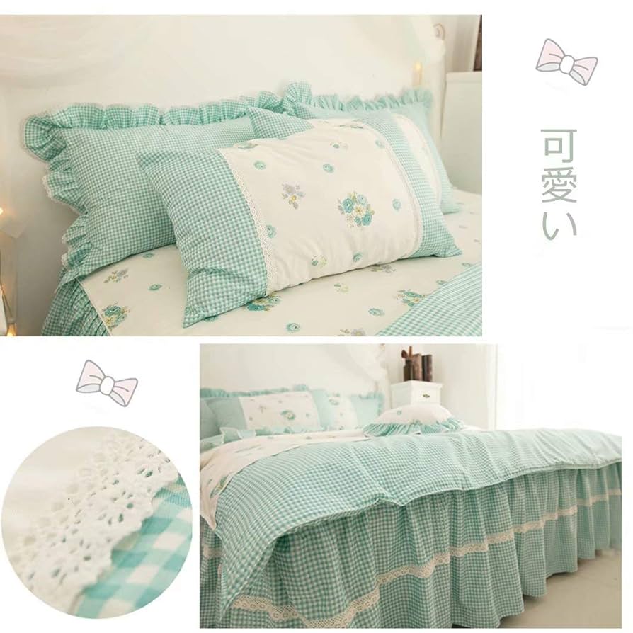 グレー レース付き セミダブルカバーセット グレー レース付き セミダブルカバーセット