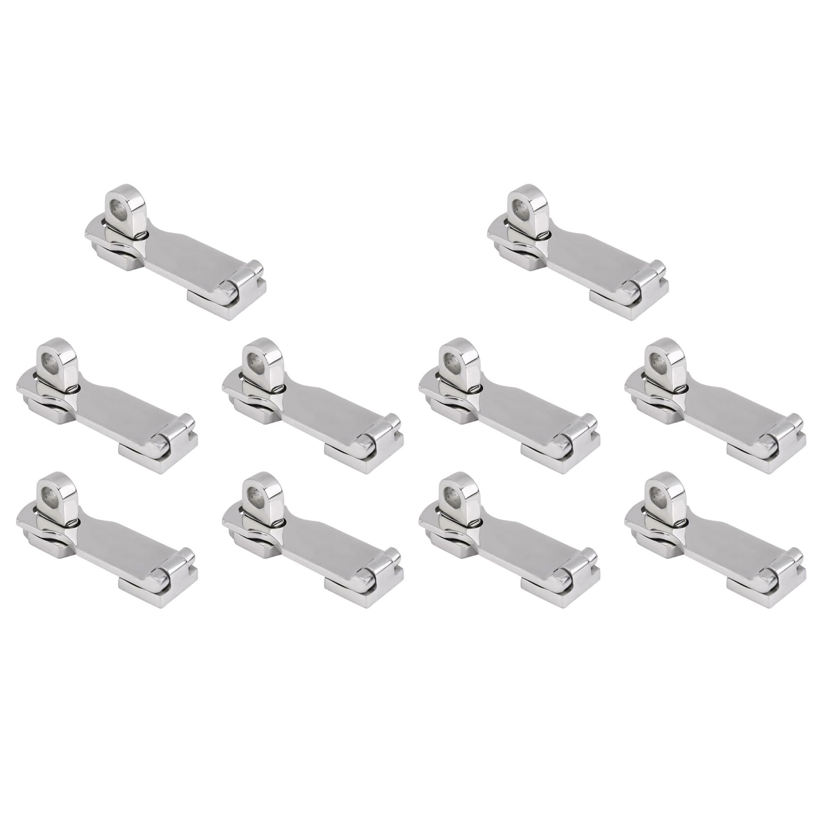 Jnchdghwa Silver 10X Stainless Steel Flush Door Hatch Compartment Folding Bending Hinge Casting For Boat Marine Boat Accessories Marine