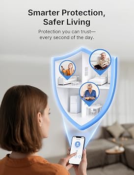 X-Sense Wi-Fi Smoke Alarm, Requires Base Station SBS50, XS01-M, 1-Pack | Compatible with the X-Sense Home Security App, Compliant with EN 14604 Standard